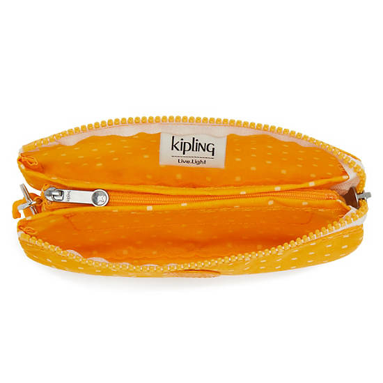 Kipling Creativity Large Printed Pouches Soft Dot Yellow | CA 1727DF